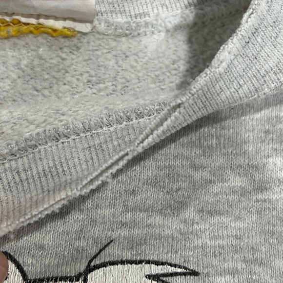 Vintage 1980s Funny Duck Animal Print Cartoon 80s Gray Crewneck Sweatshirt - Picture 8 of 9